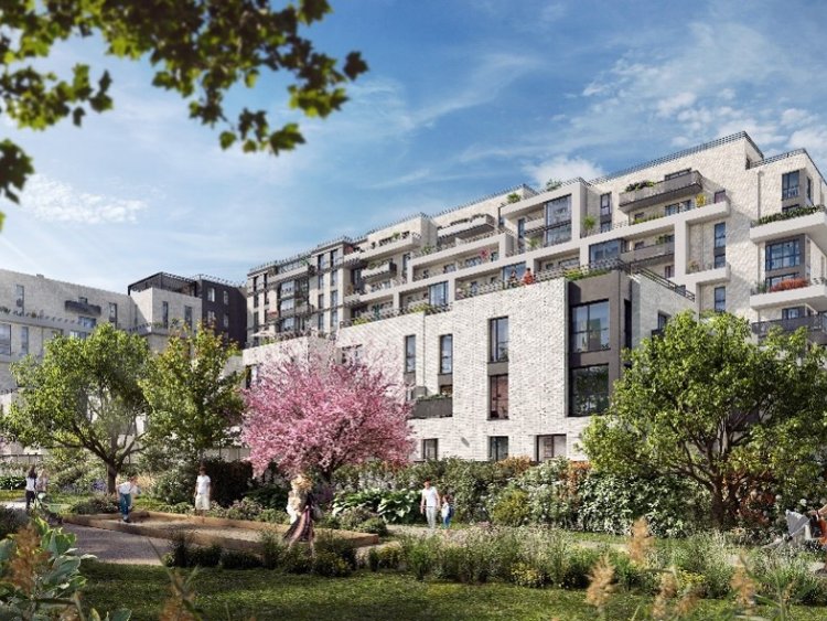 La pleine terre réinvestit le site de Métamorphose à Suresnes, avec jardins, arbres et terrasses végétalisées pour une ville plus verte.