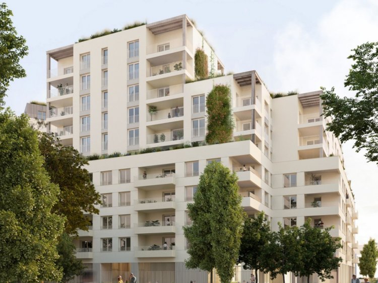 Le futur îlot EB2A à Bordeaux : 544 logements neufs, commerces et espaces verts intégrés dans un quartier mixte et durable. Livraison fin 2028.