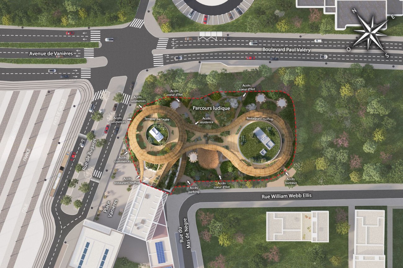 Oasis : diaporama de cette nouvelle Folie Architecturale de la ZAC Ovalie de Montpellier