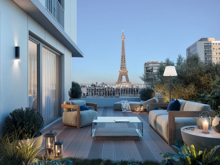La métamorphose d'un ancien garage Renault de Paris 15e offrira 84 appartements neufs dont certains avec des vues sur la Tour Eiffel. | Scène des Loges / Paris 15e / Capelli