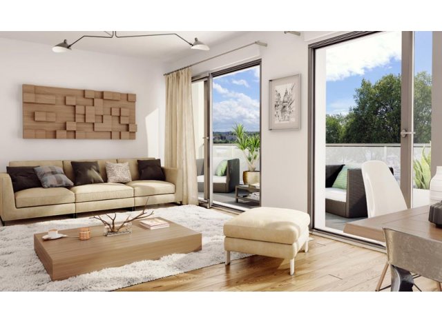 Programme immobilier neuf �co-habitat Les Terrasses du Court � Thorign&eacute;-Fouillard