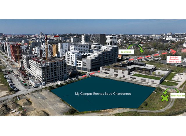 Rennes programme neuf  My Campus Rennes Baud Chardonnet