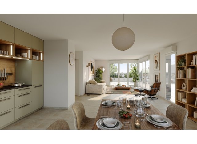 Programme immobilier neuf �co-habitat Canebiers-Villette R&eacute;sidences � Cagnes-sur-Mer