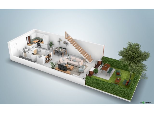Investissement locatif à Marquette-Lez-Lille : programme immobilier neuf pour investir Tempo Nature à Amiens