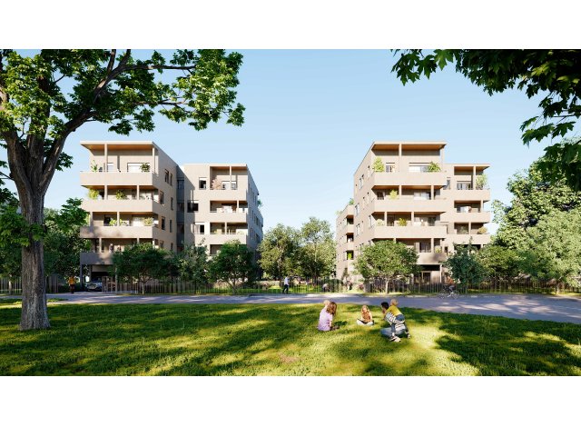 Appartements et maisons neuves �co-habitat C&ocirc;t&eacute; Parc � Bron