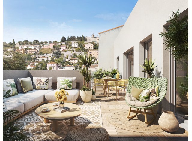 Programme immobilier neuf éco-habitat Nice Est - Villa Bianca à Nice