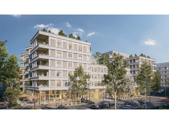 Programme immobilier neuf éco-habitat Jours Nouveaux Place Centrale à Bron