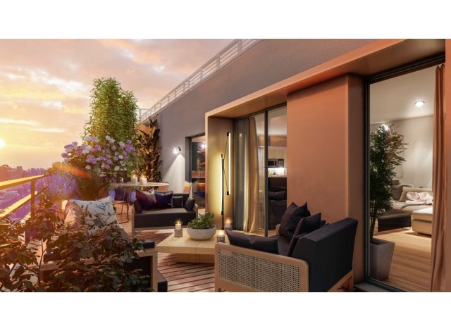Investissement locatif en Seine-Saint-Denis 93 : programme immobilier neuf pour investir Les Terrasses Lumiere  Villepinte