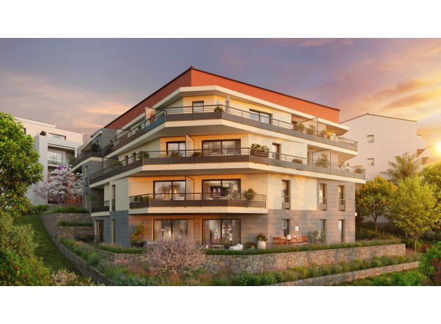 Programme immobilier neuf éco-habitat SUNSET FLORE à Cannes-la-Bocca