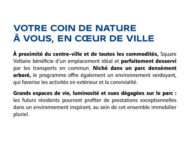 Dijon programme neuf  Square Voltaire