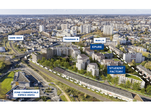 Programme neuf Angers : Epure - Quartier Montaigne