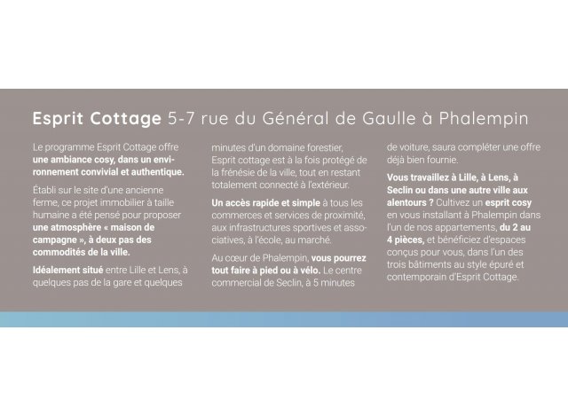 Logement neuf Phalempin : Esprit Cottage